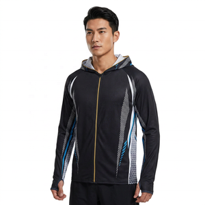 Chaqueta de Pesca con Capucha Unisex para Adultos, UPF 50, Impermeable, Anti-UV, Camuflaje, Impresión por Transferencia Térmica Frontal, Estampado Geométrico, Cremallera Completa - Product Image 2