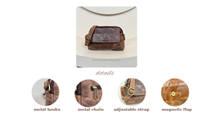 กระเป๋าสะพายไหล่หนังแท้แบบเต็มตัวสำหรับผู้หญิงกระเป๋าสะพายข้างทรงแมสเซนเจอร์ทรงแมสเซนเจอร์ที่สง่างามสำหรับเด็กผู้หญิง - Product Image 3