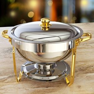 Luxury <b>Chafing</b> <b>Dish</b> <b>Buffet</b> <b>Set</b> Food Warmer Stainless Steel Hotel Catering Silver & GOLD Chaffing <b>Dish</b> for Restaurant Hotel - Product Image 5