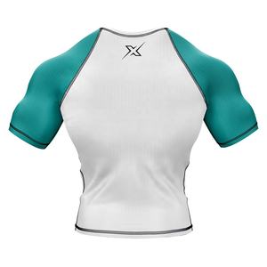 Venta al por mayor logotipo personalizado hombres de manga corta upf50 + compresión gimnasio fitness camisas MMA rash guard - Product Image 3