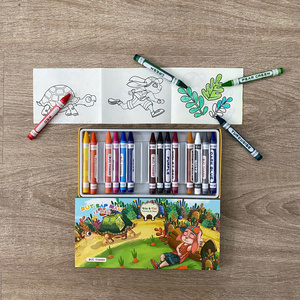 Lot de 18 crayons de cire non toxiques en gros pour enfants - Product Image 1