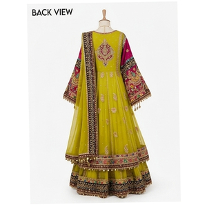 Tribal Ethnic Vintage Salwar Kameez Afghan Kuchi Traditional Multi Color Aghani Embroidered Bridal Cotton Afghan Kuchi <b>Dress</b> - Product Image 2