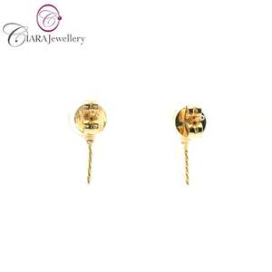 Alta calidad OEM ODM NUEVO MODELO 18K AU750 pendientes de gota de oro blanco sólido perla de diamante Natural Real regalo de fiesta de boda - Product Image 6