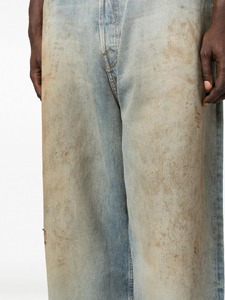 Jeans de Mezclilla para Hombre, Estilo Vintage, Lavado Claro, Corte Ancho, Ajuste Holgado, Desgastados, Rectos - Product Image 6