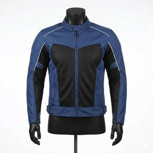 Blouson de moto en cuir premium pour homme avec protection CE, imperméable et doublure thermique - Product Image 1