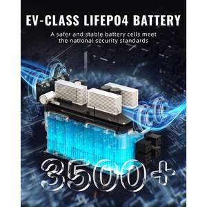 Station d'alimentation portable avec batterie LiFePO4 de 960 Wh, autonomie de 1,5 h, générateur solaire de 1200 W, 4 prises AC - Product Image 4