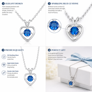 Collier Pendentif Cœur en Argent Sterling 925 Certifié par un Certificat de Tiers, Chaîne à Maillons de Luxe, 5 Grammes, Bijoux Fins Unisexe – Vente en Gros - Product Image 3