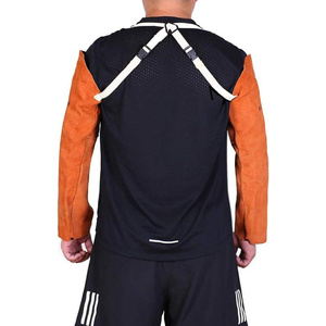 JNM SAFETY Mangas de Soldadura de Cuero Vacuno de Alta Resistencia, Resistentes al Calor y a los Cortes, ANSI/ISEA Nivel de Corte 2, Protección Completa para el Brazo - Product Image 3