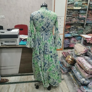 <b>Women</b> <b>Boho</b> Floral Print Maxi <b>Dress</b> V Neck Bell Sleeve Empire Waist Tiered Long Casual Summer <b>Dress</b> - Product Image 4