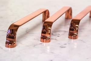 มือจับประตูทองเหลืองสไตล์วิคตอเรียน ดีไซน์แบบเอ็ดเวิร์ด ลายบาโรก มือจับทองเหลืองแบบดั้งเดิมสำหรับประตูบ้านพักอาศัยโบราณ - Product Image 2