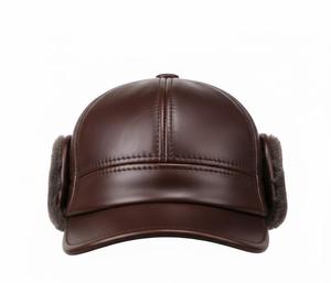 Luxury Genuine Leather <b>Winter</b> <b>Cap</b> <b>for</b> <b>Men</b> – Plush Ear Flap Outdoor Hat - Product Image 3
