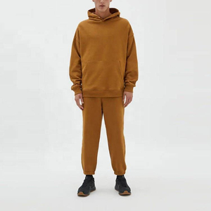 Ensemble de survêtements décontractés d'hiver en polaire de haute qualité, sweat-shirts et pantalons de survêtement personnalisés pour hommes, sweats à capuche surdimensionnés et épais - Product Image 4