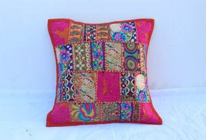 Nueva llegada surtido Sari Patchwork funda de cojín bordado Patchwork funda de almohada para la decoración del hogar - Product Image 2