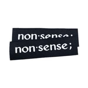 Étiquettes tissées personnalisées avec nom privé, logo blanc coupé droit, étiquettes à coudre pour vêtements - Product Image 6