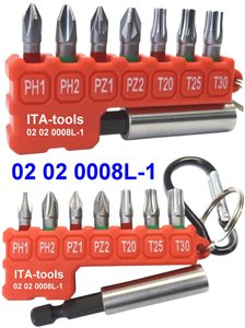 (1/4"H) x 8 ชิ้น ชุดบิตส์วงแหวนสี 60 มม. พร้อมพวงกุญแจ - Product Image 4