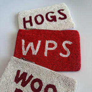 กระเป๋าคลัทช์ปักลายประดับลูกปัด กระเป๋าใส่เหรียญประดับลูกปัด กระเป๋าสีสันสดใสใบเล็ก กระเป๋าใส่เหรียญ กระเป๋าคลัทช์ - Product Image 1