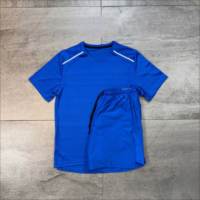 Ensemble de vêtements de sport Denish pour hommes, 2 pièces, t-shirt et short Miller respirants et extensibles à séchage rapide pour la course à pied, la salle de sport, la remise en forme, l'été