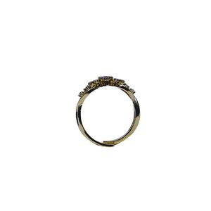Bague classique pour femme en argent sterling 925 plaqué or avec pierres précieuses aigue-marine et topaze blanche, idéale pour les mariages - Product Image 2