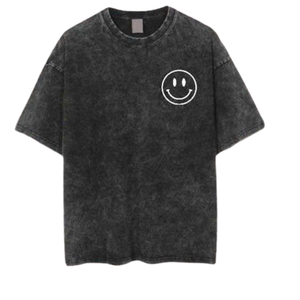 Camiseta de lavado ácido Vintage con estampado de fantasmas de Halloween, ropa de calle de algodón de gran tamaño para trajes de otoño e invierno - Product Image 4