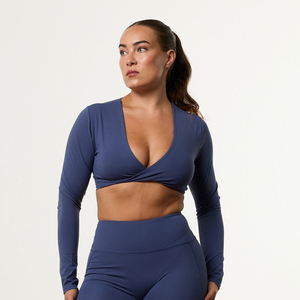 Camiseta sin mangas de alta calidad para mujer, camiseta corta de color sólido, sin costuras, elástica, informal, para mujer - Product Image 3