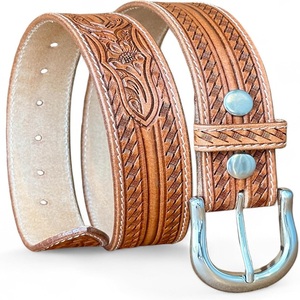 Top Quality Full Grain Leather <b>Tooling</b> <b>Belt</b> Alloy Buckle Eco Friendly Lightweight Casual Adjustable Comfortable Wear <b>Belt</b> - Product Image 2