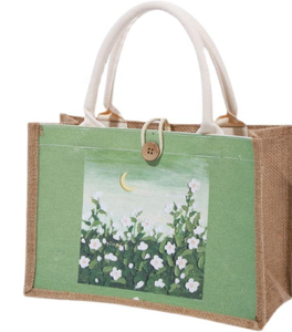 Sac à main en jute fait main et durable pour les courses et le marché - Product Image 1