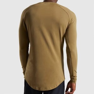 T-shirt personnalisé en coton 100% délavé à l'acide, coupe oversize, manches longues, style streetwear vintage, avec logo personnalisé, fournisseur OEM en gros - Product Image 4