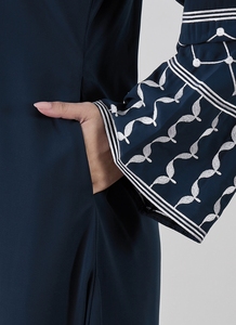 New 2026 Dubai Beautiful Black Traditional Islamic Women's Saudi Arabian <b>Abaya</b> Spring Polyester Breathable Ankle Length Muslim - Product Image 3