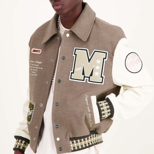 High Quality <b>Men's</b> Varsity <b>Jackets</b> with Custom Logo Embroidery Winter Street Style Letterman Varsity <b>Jackets</b> by Manufacturer - Product Image 1