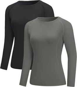Wholesale Womens Adults Ribbed <b>Long</b> <b>Sleeve</b> Yoga <b>Tops</b> Custom Sportswear Manufacturer OEM ODM Factory Breathable <b>Stretch</b> Quick - Product Image 2