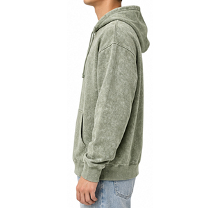 Sweat-shirt vintage personnalisé à col zippé, unisexe, en molleton épais, style streetwear, fabrication OEM de vêtements - Product Image 3