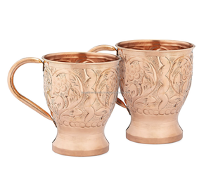 Taza de cobre Taza de acero inoxidable con accesorio para beber cerveza grabado Chapado en cobre para uso de regalo - Product Image 2