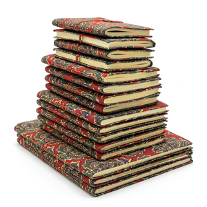 Cuadernos de Papel con Cubierta de Tela Hechos a Mano, con Páginas de Borde Rústico, Diarios Artesanales, Cuadernos de Bocetos, Venta al Por Mayor OEM, Exportación a India - Product Image 1