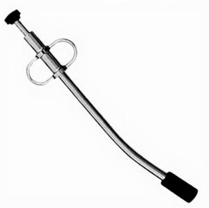Pistolet injecteur de bolus vétérinaire réutilisable en acier inoxydable à manche long et courbé, avec poignée à 3 anneaux pour bovins, ovins, caprins - Sûr et fiable - Product Image 5