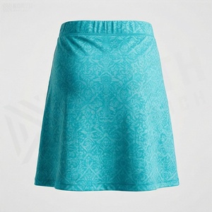 Women's <b>Elastic</b> Waist A-Line Mini <b>Skirt</b> Breathable Printed Pattern Casual Summer Style 100% Polyester - Product Image 2
