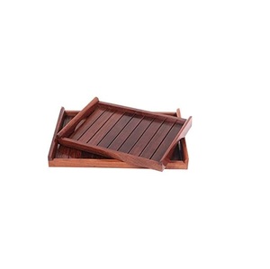Bandeja Rectangular de Madera de Primera Calidad, Elegante y Lujosa, Apta para Lavavajillas, Ecológica, para Desayuno, Té, Café, Bebidas y Aperitivos - Product Image 1