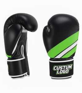 Custom Logo Professional MMA Training <b>Gloves</b> Full Finger Laced PU Leather <b>Moisture</b> Wicking High Quality Customizable Custom - Product Image 3