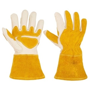 Guantes de Soldadura TIG de Alta Calidad y Resistencia, Cuero de Cabra y Vacuno Reforzado, para Trabajo Industrial y de Jardinería - Product Image 1