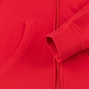 Sudaderas con capucha grandes y altas para hombre, con cremallera bordada, diseño de conejo abrazando, unisex, color rojo. - Product Image 5