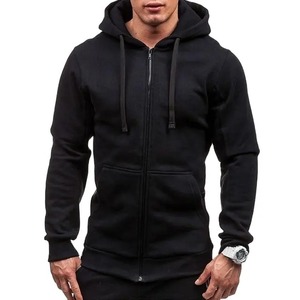 Sudadera con capucha de mezcla de algodón para hombre, con cremallera completa, suave, informal, con cierre de cremallera resistente, puños acanalados y cómoda para el día a día - Product Image 3