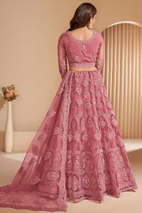 Women's Semi Stitched satin blend <b>Lehenga</b> Choli with Embroidered Pattern Women's <b>Lehenga</b> Cho - Product Image 3