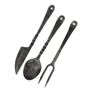 Juego de Cubiertos de Diseño Elegante, Estilo Medieval, Utensilios de Comedor de Inspiración Tradicional, Cuchillo, Tenedor y Cuchara de Acero Inoxidable - Product Image 2