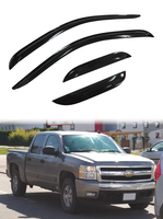 Pare-soleil de fenêtre de voiture GCS Chevrolet Silverado 2007-2013, protection contre la pluie en acrylique, double adhésif, ruban adhésif 3M, 4 pièces