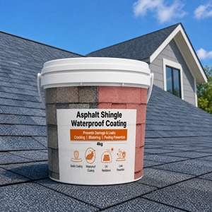 Revêtement semi-brillant décoratif imperméable à faible teneur en COV, peinture acrylique polymère 1K à base d'eau pour toiture et murs, finition couleur écologique - Product Image 1