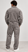 Ensemble de survêtement décontracté pour homme, coupe oversize, effet délavé, avec pull à col ras du cou et pantalon de jogging, idéal pour l'automne, ensemble 2 pièces assorti