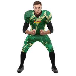 Uniforme de football américain OEM de haute qualité 100% polyester, taille plus, impression par sublimation personnalisée, vêtements d'équipe sportive imprimés - Product Image 2