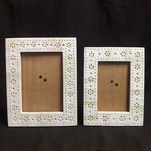 Resin Engraving <b>White</b> <b>Photo</b> <b>Frame</b> Handmade Rectangle Tabletop Display <b>Frame</b> Custom Home Office Decor - Product Image 1