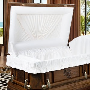 Ataúd de Madera WNT de Alta Calidad CKT2003 Estilo Norteamericano Venta Directa al por Mayor para Funerales Diseño de Hoja Caída Artículos Funerarios - Product Image 6