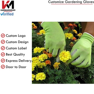 Custom Logo Gardening Gloves Waterproof Fabric Fast Shipping OEM Heavy Duty Gardening Gloves Non <b>Slip</b> Palm Wholesale Price - Product Image 2