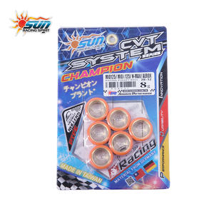 Rodillos de polea CVT de latón SUN Racing 8G 20x12mm para MIO125/MIOi125/NMAX155/AEROX155, naranja, de Taiwán, nuevos, para scooter, reacondicionamiento/actualización - Product Image 6